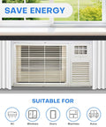 2 Pack Air Conditioner Foam Tape With Heavy Duty Adhesive to Weather Strip Window AC Units and Plug Drafts Instantly adding High Resilience Insulation that Keeps your Home Tight as a Drum by Blocking Hot and Cold Air Leaks while Slashing Energy Bills for around a window AC unit in a bright room.