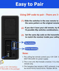 Ceiling Fan Remote Control Replacement For Hampton Bay Fans KUJCE10318 KUJCE10316 TR220A 98130 with instructions and DIP switches visible
