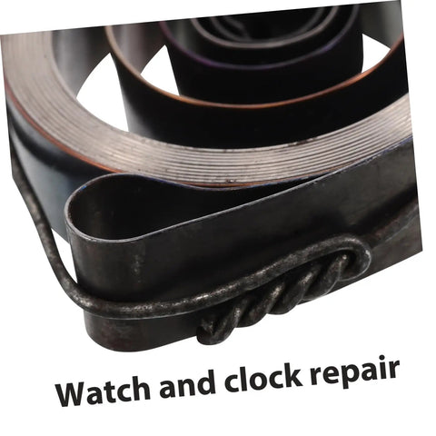 Close-up of steel spring in Vintage Mechanical Alarm Clock Repair Kit With Steel Spring Drill Press Quill Pro Grade Clock Components