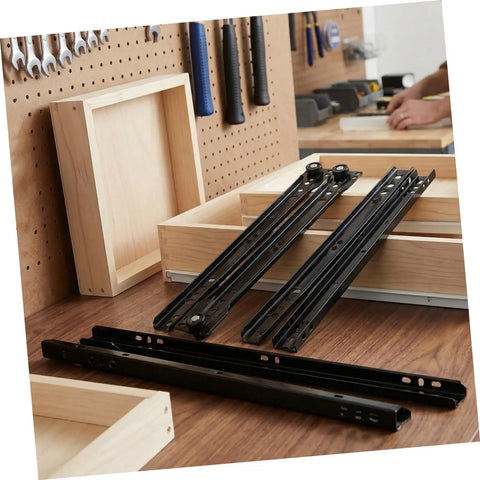Bottom Mount Drawer Slides 2 Pack Full Extension Silent Rails For Dressers Cabinets And Kitchen Replacement Drawer Runners Heavy Duty Built To Glide Smoothly And Quietly black metal slides on wooden drawer parts
