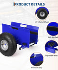Heavy Duty Panel Moving Dolly With 600 Lb Capacity, highlighted features like 10 inch tires, anti-slip pads, and adjustable bolts