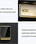 Digital Home Safe With Alarm and Password Lock interior door and handle design; sleek and practical