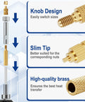 Must Have Soldering Iron Heat Set Kit For 3D Printing Enthusiasts features brass knob design, slim tip, high-quality brass.