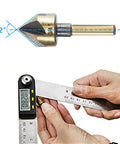 Pro Grade Countersink Drill Bit Set In High Speed Steel 82 Degree 5 Flute 6mm Round Shank with 3/4 inch bit measurement