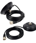 Magnetic Vehicle Antenna Mount With A 4.3 Inch Base And Heavy Duty Hold, SO-239 Style, 16.4 Ft RG58 Coax Cable, PL-259 Connector