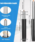 Diagram of Class 4 Gas Lift Office Chair Cylinder Replacement with adjustable length and dimensions for executive chairs.