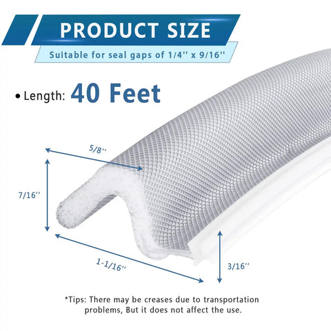 40 Feet Door Weather Stripping Roll With V Shaped Q Foam Kerf Seal dimensions and material details