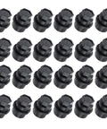 24 Pack Wheel Lug Nut Cap Covers For GMC Chevy Trucks And SUVs Black 22mm Hex 39.4mm Length arranged in rows