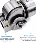 Rock Solid Hella Durable 4 5 6 8 Hole Indexing Head With No Sweat Setup and Smooth Operation showing clear graduations and precise indexing.