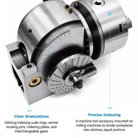 Rock Solid Hella Durable 4 5 6 8 Hole Indexing Head With No Sweat Setup and Smooth Operation showing clear graduations and precise indexing.