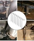 90 Degree Universal Exhaust Hanger Rods Weld On Bracket Kit For Muffler And Exhaust Pipes 8 Inch Mild Steel 8 Pieces Heavy Duty Fit For Any Ride, installed undercar
