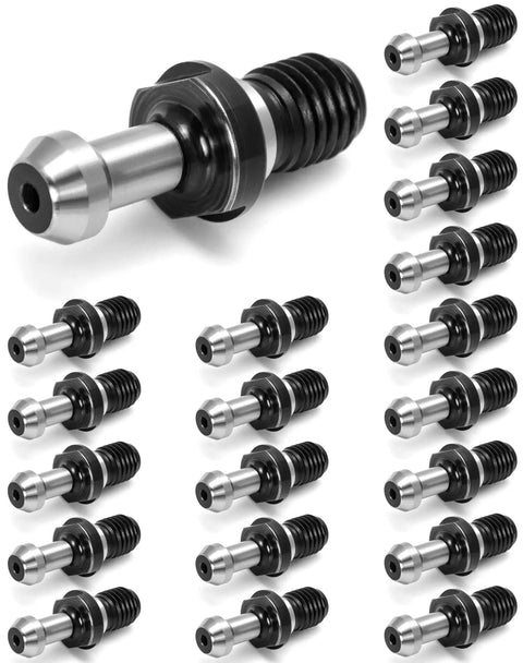 Heavy Duty 45 Degree Pull Stud Retention Knob Set for Haas CAT 40 CNC Tool Holders 20 Pack, carbon steel, black oxide finish