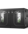 Heavy Duty 10x10 Indoor Grow Tent With 1 Inch Steel Poles 2000D Canvas Lab Tested High Reflectivity Mylar dual window view