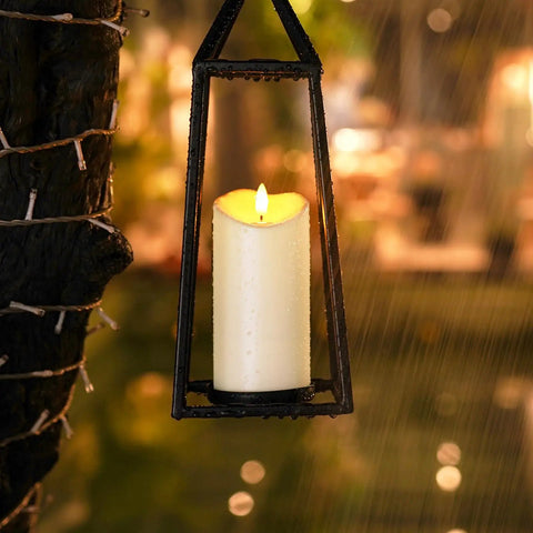 Remote Controlled Flameless LED Candles With Timer For Weddings And Parties, waterproof candle in lantern, outdoor ambiance