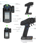 2.4 GHz Pro Grade 11 Channel Radio Transmitter With FS MG11 Model And FS R11P Receiver IBUS 2A BS Protocol features and parts.