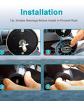 Step-by-step installation of 3 Blade Trolling Motor Propeller For Motorguide Machete III Compatible, 3.5 Hub Small Boat Shallow Water Replacement