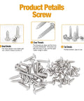 Must Have Auto Interior Fasteners Kit screws with head, threads, and tail details for car dash door panel trim repair