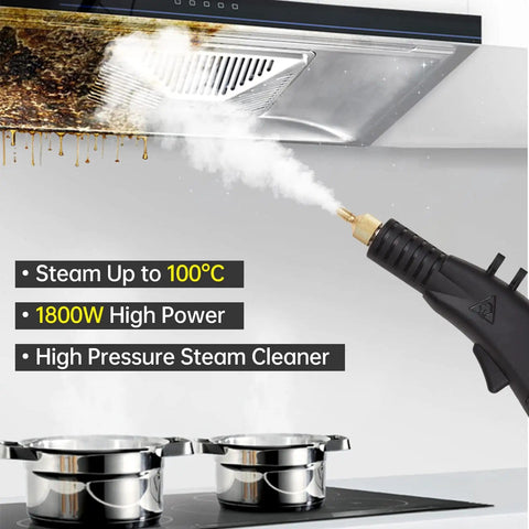 Beast 1800W High Pressure Handheld Steam Cleaner With 100C Steam Temperature cleaning a range hood with steam