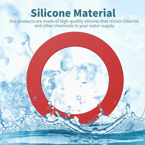 2 Pack Silicone Flush Valve Seal For 210 And 211 Toilets Upgraded Tank Gasket Replacement Chlorine Resistant Durable Toilet Seal Easy Install Equivalent To 630-0030 red silicone ring in water