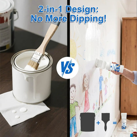 2 In 1 Wall Repair Kit With White Paint For Walls And Drywall Patch Quick Fix For Holes Cracks Dents And Stains All In One Filler With Simple 3 Step Sand And Smooth Finish No Fuss Crack Resistant Patch Kit vs traditional painting