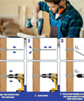 Illustrated steps for using Aluminum Blind Rivet Assortment Kit With Eight Sizes For Metal DIY Projects Auto Outdoor Gear And Home Upgrades Includes One Eighth Inch Five Thirty Second Inch And Three Sixteenth Inch Rivets In A Handy Organizer