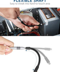 Person using flexible shaft of the Ultimate Magnetic Precision Screwdriver Set With 57 Bits And 63 In 1 Kit for PC repair.