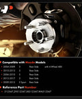 Rear Wheel Bearing And Hub Assembly 5-Lug Compatible With Mazda 3 2004-2013, Mazda 3 Sport 2009-2013, And Mazda 5 2006-2010/2012-2017, 4 Wheel ABS Ready, Built-To-Last Heavy-Duty Load Capacity For Smooth Quiet Daily Driving installed view