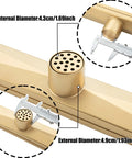 36 Inch Linear Shower Drain With Tile Insert Grate SUS304 Stainless Steel Floor Drain Adjustable Leveling Feet Hair Filters Waterproofing No Fuss Easy Install Durable Drainage Solution For Modern Bathrooms And Showers showing internal and external diameter measurements with calipers.