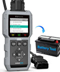 All In One OBD2 Scanner And Battery Tester For All OBDII Cars, Full Diagnostic Scan, 12V Battery Health Check, with display and connector