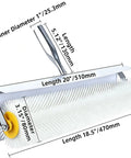 Spiked Screeding Compound Roller 19x1 Inch For Self Leveling Floors Keeps Bubbles Out, Smooth Epoxy Floor Finish Roller with measurements