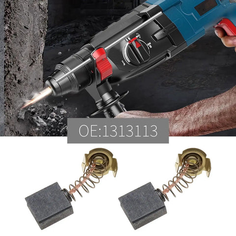 Two Pack Motor Carbon Brushes 1313113 Top Notch Replacement For Delta And Porter Cable Power Tools, graphite brushes with springs.
