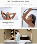 UBNMIUBV Shower Head -Pe Rain Shower System Thermosshower Combo Set with women enjoying constant temperature shower.