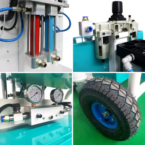 Heavy Duty Polyurea Spray Machine Foam Proportioning System For Waterproofing And Insulation Projects showing gauges and wheels.