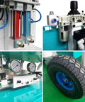 Heavy Duty Polyurea Spray Machine For Foam Insulation And Waterproof Coating with pressure gauges and durable tire.