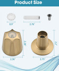 Metal 3 Piece Shower Knob Set With Handle Flange Replacement For Verve Tub And Shower Faucets Hot And Cold Remodel Kit
