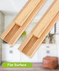 Rock Solid Beech Wood Drawer Slides Center Mount Cabinet Hardware Includes Six Piece Set showing flat surface drawer tracks.