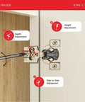 Soft Close Cabinet Hinges 40 Pack For Face Frame Doors Half Inch Overlay concealed cup with adjustment options for proper fit.