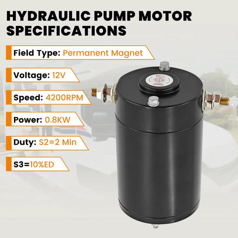 167576 Hydraulic Slide Out Pump Motor For RV Leveling System 4200 RPM Go To Replacement Part Compatible With 149087 414018 And 146374 Through 146378 black 12V motor