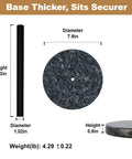 Dimensions of Blue Pearl Granite Paper Towel Holder With Marble Base And Metal Rod 8 Inch Countertop Stand For Standard And Jumbo Rolls Durable Sturdy Kitchen Organization And Norway Inspired Design