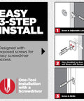 Installation guide for Tylo Entry Door Knob With Lock And Key For Exterior Doors Keyed Entry Handle and SmartKey Rekey.