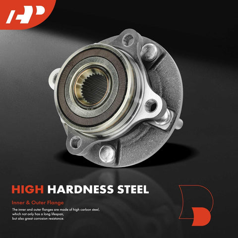 2-Pack Front Wheel Bearing And Hub Assembly 5-Lug Fit For Mitsubishi Lancer 2008-2015 AWD Only Drop-In Ready Replacement