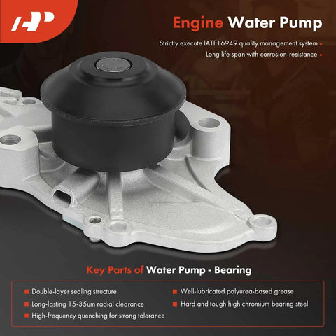 Close-up of water pump component from Timing Belt Kit With Water Pump For Honda Accord 1998 2002 V6 3.0L 3.2L 3.5L Odyssey 1999