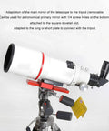 Telescope on tripod with Rugged Dovetail Clamp For Telescopes And Cameras, Universal Adjustable Saddle Mount With Aluminum Alloy Build