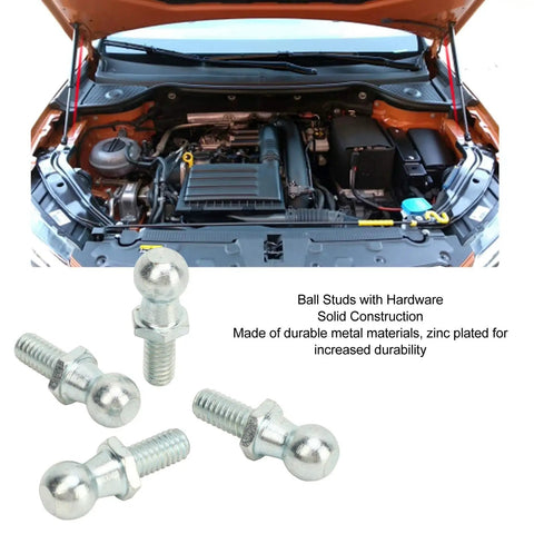 4 Pack Ball Studs 5/16-18 Thread 5/8 Inch Shank Gas Strut Bolts For Gas Lift Support Struts Zinc Plated Durable Metal Construction for car hood support