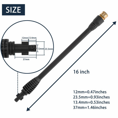 Beefed Up High Pressure Washer Replacement Gun With Jet Wand And 5 Spray Nozzle Tips size specifications for electric washers