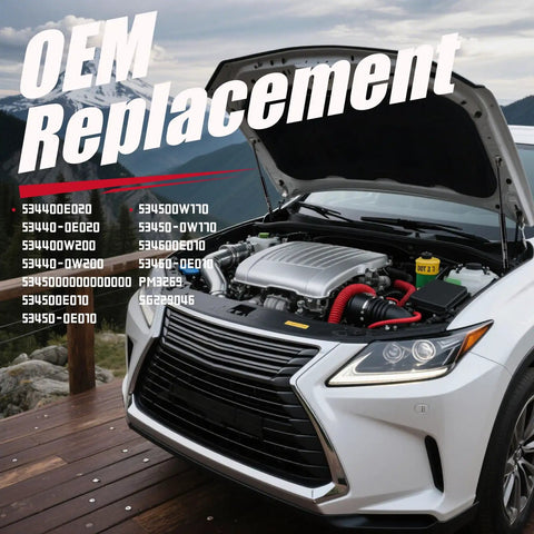 Beefed Up Front Hood Struts For 2010 2015 Lexus RX350 RX450H 4 Door Hood Gas Shock Lift Supports Replacement Direct Fit OEM