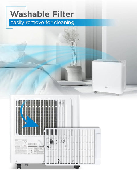 Heavy Duty Portable 50 Pint Dehumidifier For Damp Basements And Closets With Continuous Drain Hose And Removable Bucket To Keep Your Place Bone Dry And Crisp Morning Till Night
