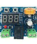 Heavy Duty 12 To 36 Volt Low Voltage Protector For Lithium Batteries No Hassle Auto Cut Off Switch With Crisp Digital Readout And Tight Voltage Control Pack Of Two showing circuit board with digital readout and connectors.