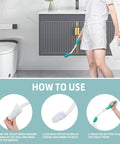 Person demonstrating Fifteen Point Seven Inch Long Reach Toilet Wiping Aid For Independence And Comfort Two Pack Butt Wiper Tools