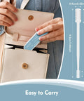Compact 5 Piece 2 In 1 Nose Hair Cutter Set With Double Sided Trimmer and cleaning brush fitting into a small purse